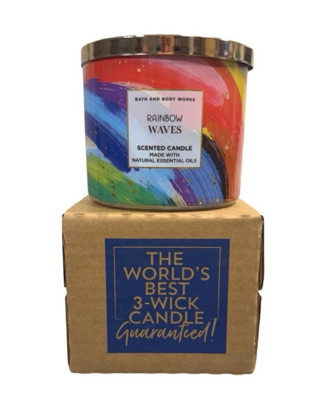 Rainbow Waves Candle